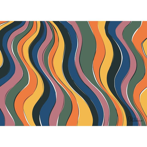 A Game with Abstract Shapes XLII Gold Ornate Wood Framed Art Print with Double Matting by Medeiros, Celito
