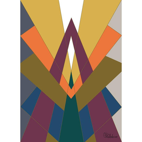 A Game with Abstract Shapes XLIII Gold Ornate Wood Framed Art Print with Double Matting by Medeiros, Celito
