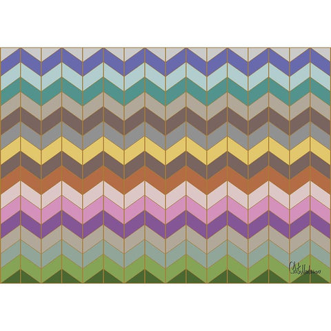 A Game with Abstract Shapes L Gold Ornate Wood Framed Art Print with Double Matting by Medeiros, Celito
