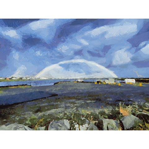 Beautiful nature in Iceland IV Black Modern Wood Framed Art Print with Double Matting by Medeiros, Celito