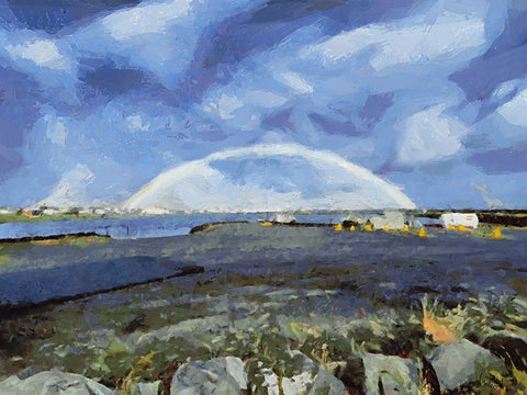 Beautiful nature in Iceland IV Black Ornate Wood Framed Art Print with Double Matting by Medeiros, Celito