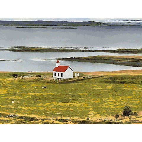 Beautiful nature in Iceland V Black Modern Wood Framed Art Print by Medeiros, Celito