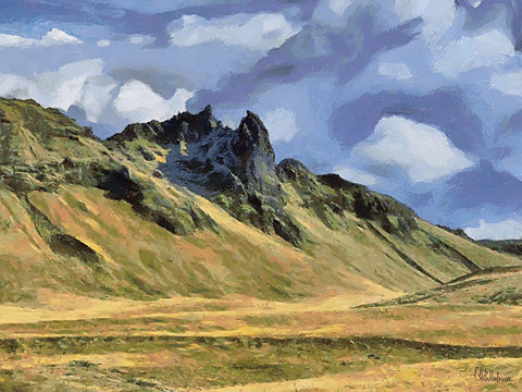 Beautiful nature in Iceland X White Modern Wood Framed Art Print with Double Matting by Medeiros, Celito