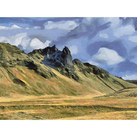 Beautiful nature in Iceland X Black Modern Wood Framed Art Print by Medeiros, Celito