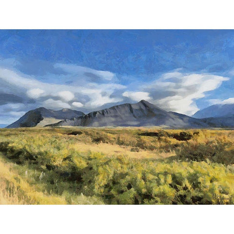 Beautiful nature in Iceland XI White Modern Wood Framed Art Print by Medeiros, Celito