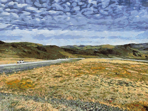 Beautiful nature in Iceland XIII Black Ornate Wood Framed Art Print with Double Matting by Medeiros, Celito