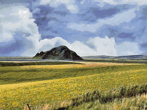 Beautiful nature in Iceland XVII White Modern Wood Framed Art Print with Double Matting by Medeiros, Celito