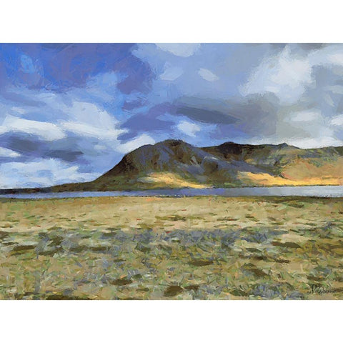 Beautiful nature in Iceland XVIII Black Modern Wood Framed Art Print with Double Matting by Medeiros, Celito