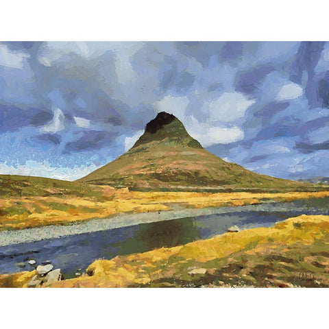 Beautiful nature in Iceland XX Black Modern Wood Framed Art Print by Medeiros, Celito