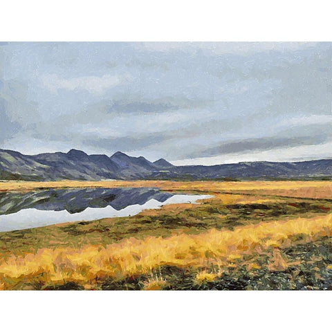Beautiful nature in Iceland XXI Black Modern Wood Framed Art Print by Medeiros, Celito