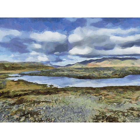 Beautiful nature in Iceland XXII Black Modern Wood Framed Art Print by Medeiros, Celito