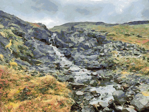 Beautiful nature in Iceland XXIV White Modern Wood Framed Art Print with Double Matting by Medeiros, Celito