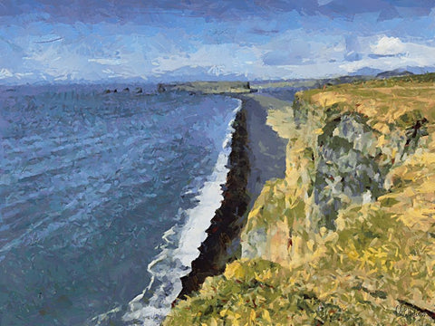 Beautiful nature in Iceland XXIX Black Ornate Wood Framed Art Print with Double Matting by Medeiros, Celito