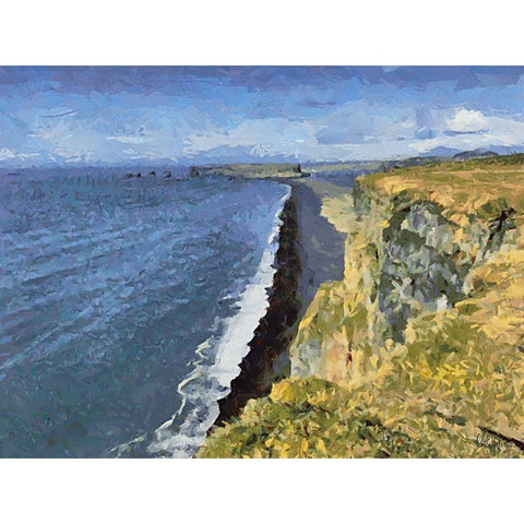 Beautiful nature in Iceland XXIX Black Modern Wood Framed Art Print by Medeiros, Celito