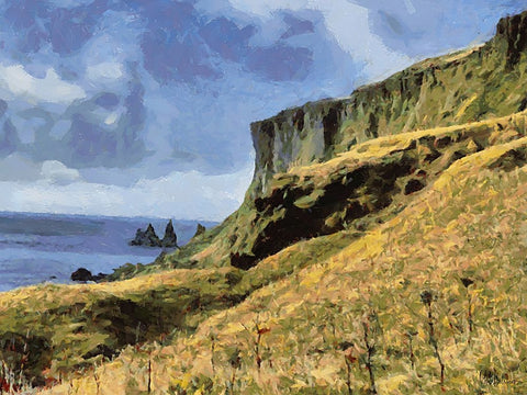 Beautiful nature in Iceland XXX White Modern Wood Framed Art Print with Double Matting by Medeiros, Celito