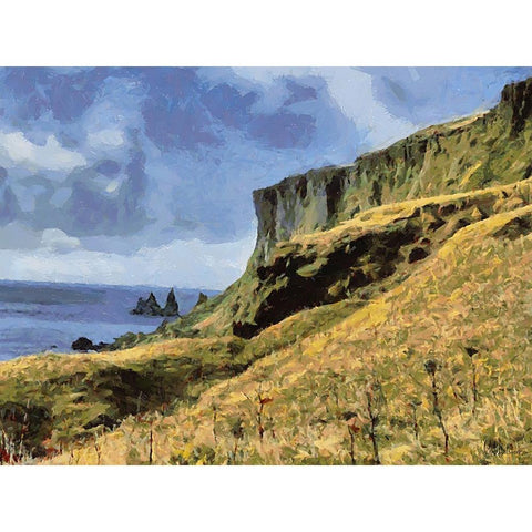 Beautiful nature in Iceland XXX Black Modern Wood Framed Art Print with Double Matting by Medeiros, Celito