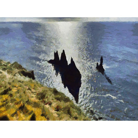 Beautiful nature in Iceland XXXI Black Modern Wood Framed Art Print by Medeiros, Celito