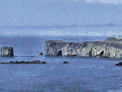 Beautiful nature in Iceland XXXII White Modern Wood Framed Art Print with Double Matting by Medeiros, Celito