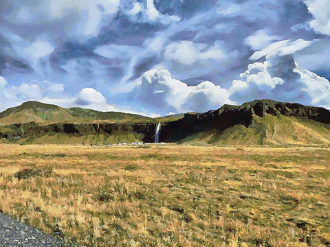 Beautiful nature in Iceland XXXIII Black Ornate Wood Framed Art Print with Double Matting by Medeiros, Celito