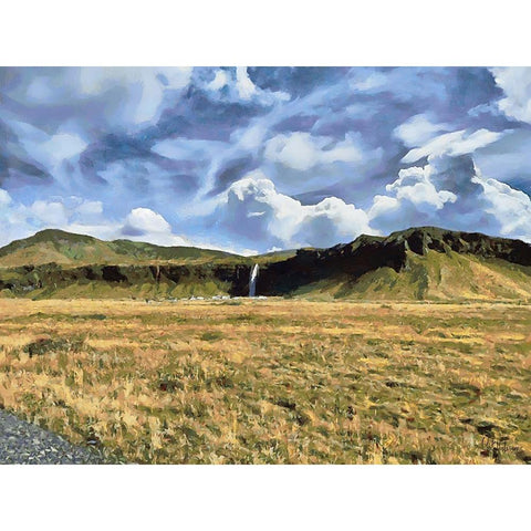 Beautiful nature in Iceland XXXIII Black Modern Wood Framed Art Print with Double Matting by Medeiros, Celito