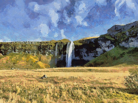 Beautiful nature in Iceland XXXIV Black Ornate Wood Framed Art Print with Double Matting by Medeiros, Celito