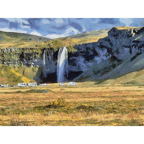 Beautiful nature in Iceland XXXIV Black Modern Wood Framed Art Print by Medeiros, Celito