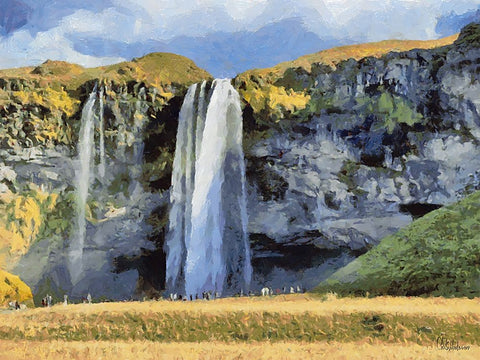 Beautiful nature in Iceland XXXV Black Ornate Wood Framed Art Print with Double Matting by Medeiros, Celito