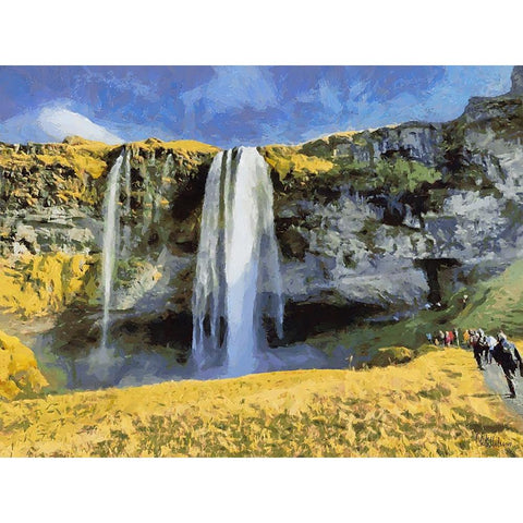 Beautiful nature in Iceland XXXVI Black Modern Wood Framed Art Print with Double Matting by Medeiros, Celito