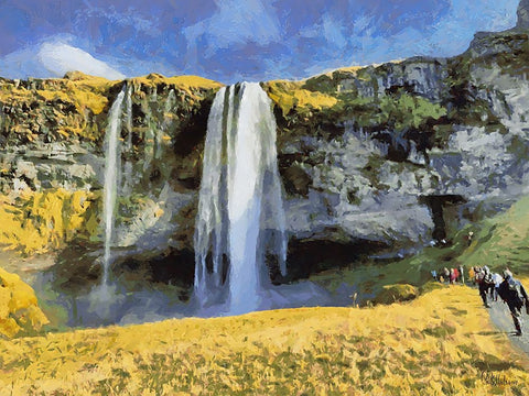 Beautiful nature in Iceland XXXVI Black Ornate Wood Framed Art Print with Double Matting by Medeiros, Celito