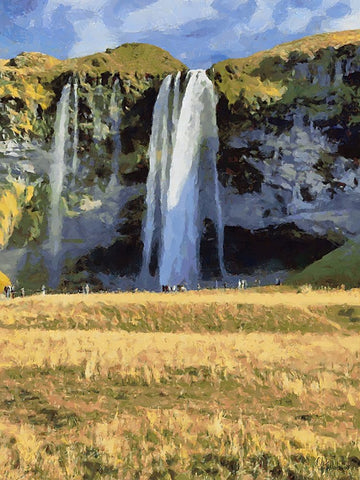 Beautiful nature in Iceland XXXVII White Modern Wood Framed Art Print with Double Matting by Medeiros, Celito