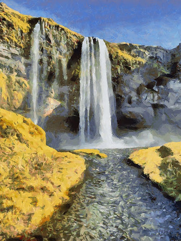 Beautiful nature in Iceland XXXIX White Modern Wood Framed Art Print with Double Matting by Medeiros, Celito