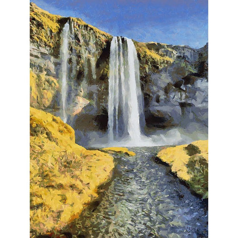 Beautiful nature in Iceland XXXIX Black Modern Wood Framed Art Print by Medeiros, Celito
