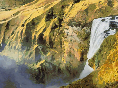 Beautiful nature in Iceland XLII Black Ornate Wood Framed Art Print with Double Matting by Medeiros, Celito