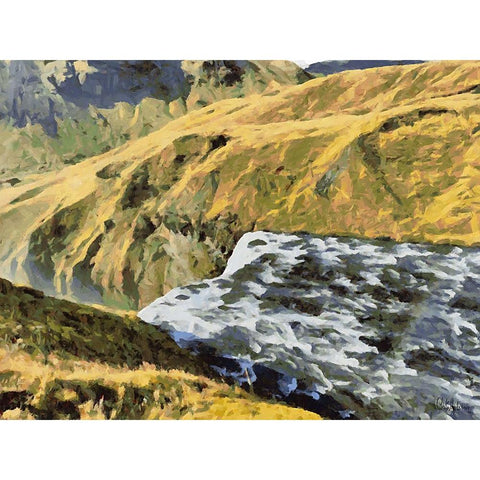 Beautiful nature in Iceland XLIII Black Modern Wood Framed Art Print with Double Matting by Medeiros, Celito