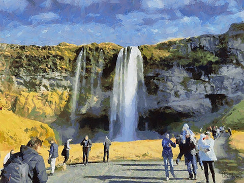 Beautiful nature in Iceland XLIV White Modern Wood Framed Art Print with Double Matting by Medeiros, Celito