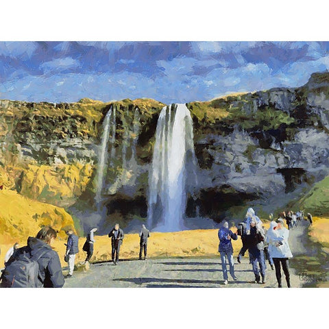 Beautiful nature in Iceland XLIV Black Modern Wood Framed Art Print with Double Matting by Medeiros, Celito