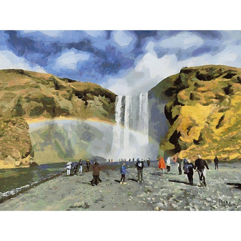 Beautiful nature in Iceland XLV Black Modern Wood Framed Art Print with Double Matting by Medeiros, Celito