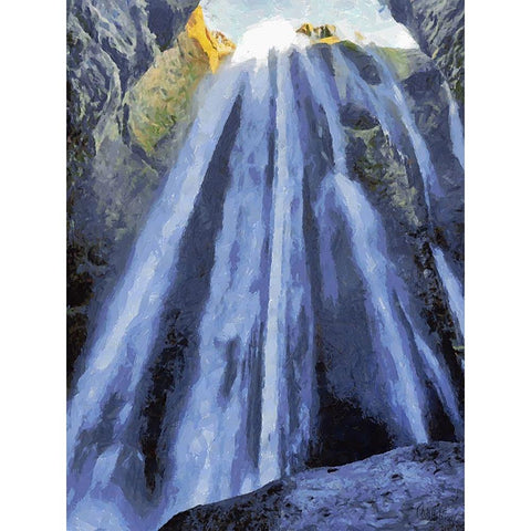 Beautiful nature in Iceland XLVI White Modern Wood Framed Art Print by Medeiros, Celito