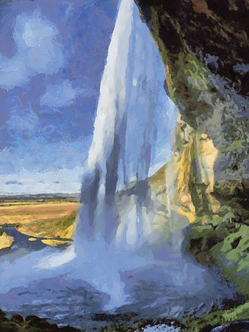 Beautiful nature in Iceland XLVII White Modern Wood Framed Art Print with Double Matting by Medeiros, Celito