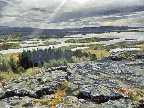 Beautiful nature in Iceland XLVIII White Modern Wood Framed Art Print with Double Matting by Medeiros, Celito