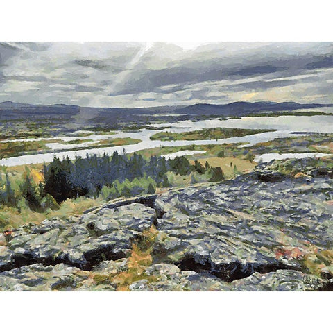 Beautiful nature in Iceland XLVIII Black Modern Wood Framed Art Print by Medeiros, Celito