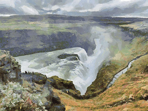 Beautiful nature in Iceland LII Black Ornate Wood Framed Art Print with Double Matting by Medeiros, Celito