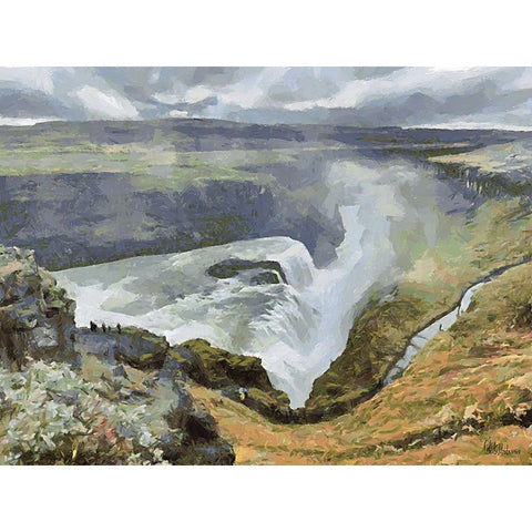 Beautiful nature in Iceland LII Black Modern Wood Framed Art Print by Medeiros, Celito