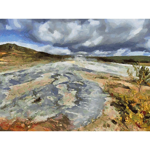 Beautiful nature in Iceland LIII Black Modern Wood Framed Art Print with Double Matting by Medeiros, Celito