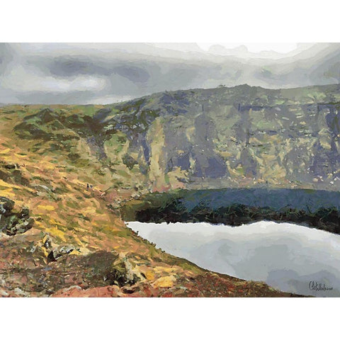 Beautiful nature in Iceland LVI Gold Ornate Wood Framed Art Print with Double Matting by Medeiros, Celito