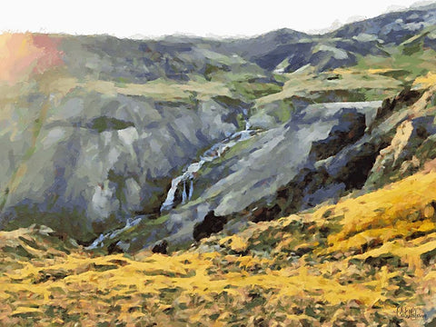 Beautiful nature in Iceland LVII White Modern Wood Framed Art Print with Double Matting by Medeiros, Celito