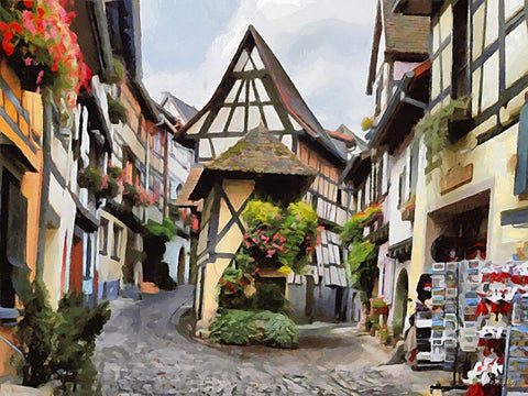 Travel Destination around the World VIII Black Ornate Wood Framed Art Print with Double Matting by Medeiros, Celito