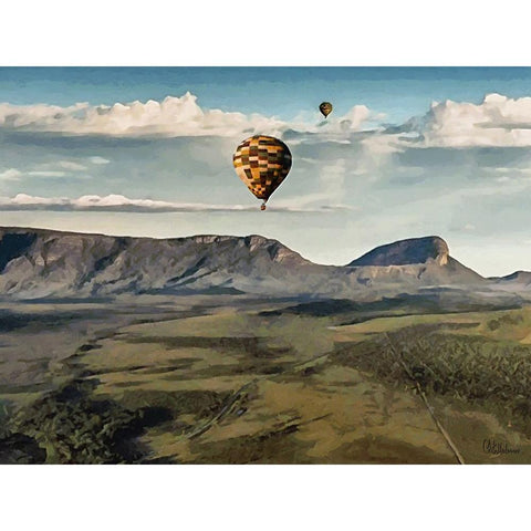 There must be view Gold Ornate Wood Framed Art Print with Double Matting by Medeiros, Celito