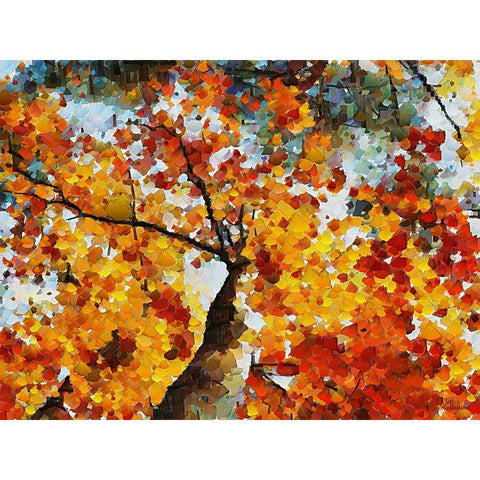 Collectio of Bloomin and Autumn Trees V Gold Ornate Wood Framed Art Print with Double Matting by Medeiros, Celito