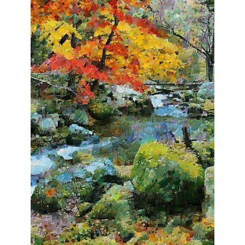 Collectio of Bloomin and Autumn Trees XXI Gold Ornate Wood Framed Art Print with Double Matting by Medeiros, Celito